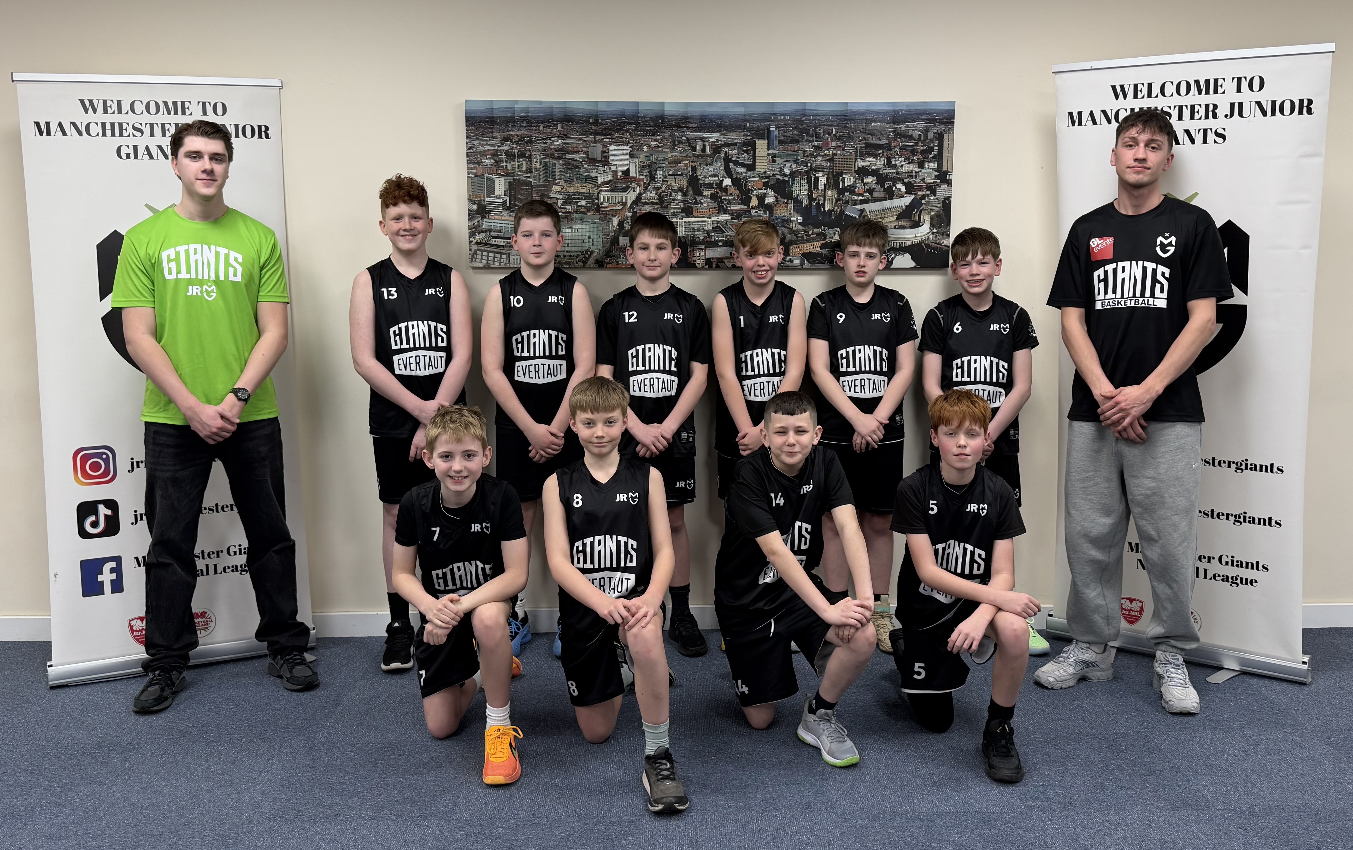 Teamfoto der Manchester Giants (U12)