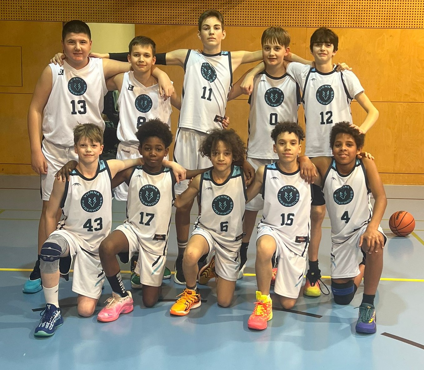 Teamfoto der Vienna Timberwolves (U13)